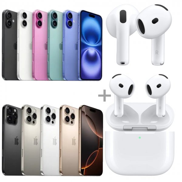 iPhone + AirPods 4